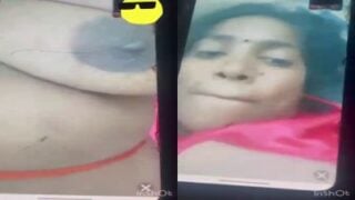 Housewife aunty video callil mulayai record seithen