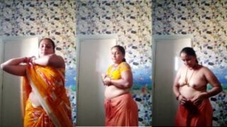 Nanban amma yellow saree dress change clip