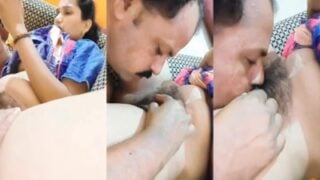 Father daughter pundai nakkum selfie clip
