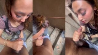 Desi girl store room terrace pogum padikattil blowjob