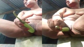 Villupuram village girl vegetable masturbation pannukiral