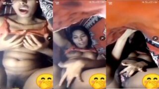 Trichy girl bedsheet pottukondu video callil fingering