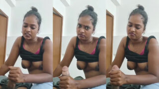 Telugu maid ponnu owner paiyanuku hand job seigiral