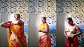 Nanban amma yellow saree dress change clip